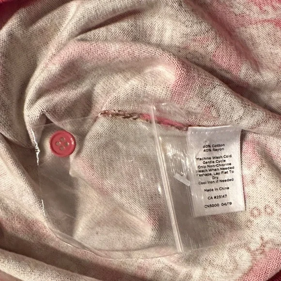 Talbots NWT Paisley Print Pink Cardigan Sweater - Size Small - Picture 2 of 5